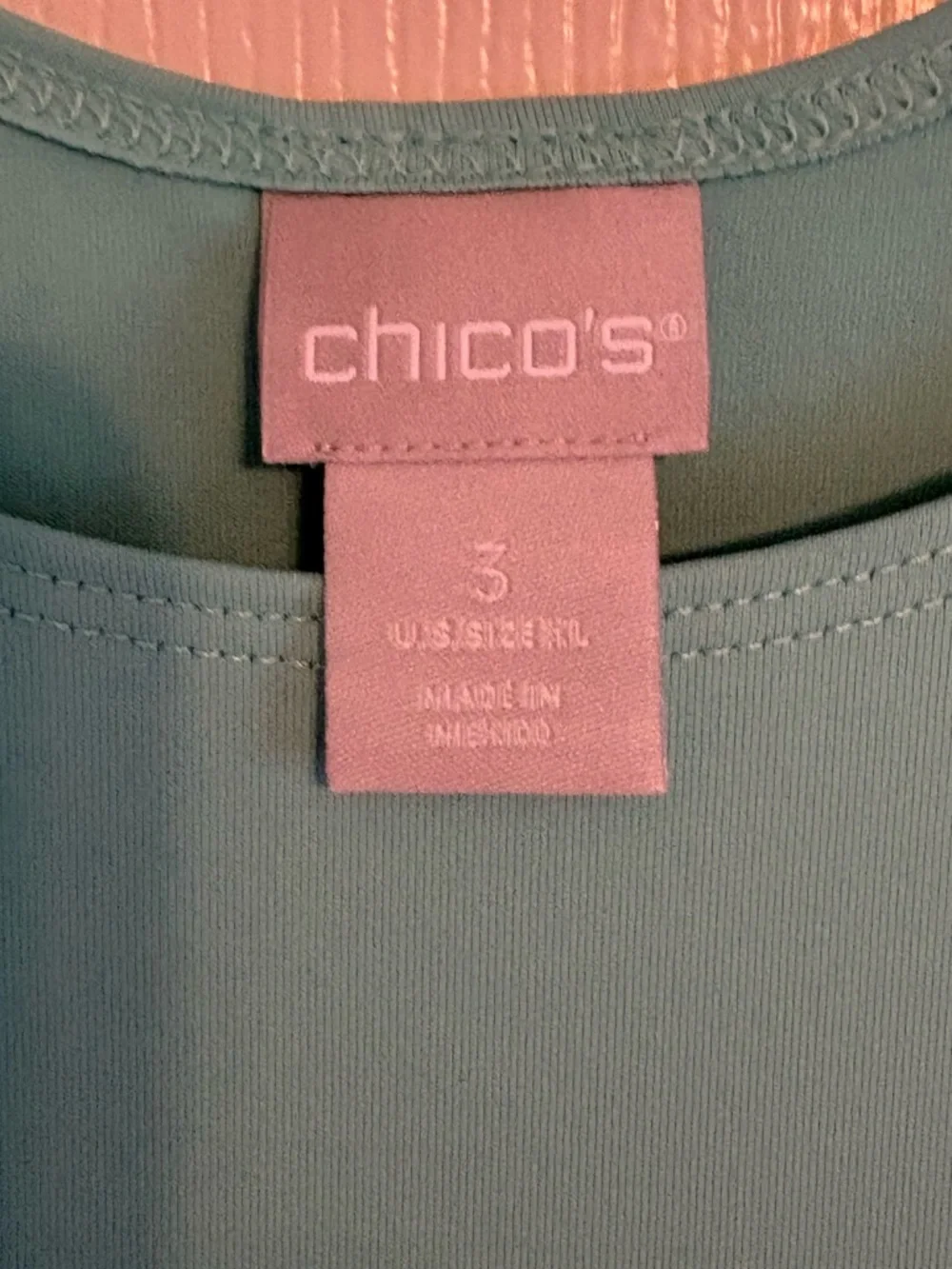 Chico’s Sleeveless Scoop Neck Tank – Vibrant Teal – Size 3 (L/XL) - Picture 2 of 7